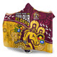 Brisbane Broncos Naidoc Week Custom Hooded Blanket - Bronx For Our Elders Aboriginal Inspired Hooded Blanket