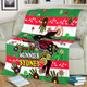 South Sydney Rabbitohs Custom Blanket - For Our Elders Aboriginal Inspired Blanket