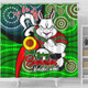 South of Sydney Naidoc Week Custom Shower Curtain -  South of Sydney Bunnies Naidoc Week For Our Elders With Dot Bunnies Sport Style Shower Curtain