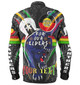 Penrith Panthers Naidoc Week Custom Long Sleeve Shirts - Penrith Panthers Naidoc Week For Our Elders Australian Indigenous Dot Art Long Sleeve Shirts