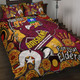 Brisbane Broncos Naidoc Week Custom Quilt Bed Set - Brisbane Broncos Naidoc Week For Our Elders Bronx for Life Sport Style Quilt Bed Set