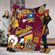 Brisbane Broncos Naidoc Week Custom Blanket - Brisbane Broncos Naidoc Week For Our Elders Bronx for Life Sport Style Blanket