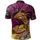 Brisbane Broncos Naidoc Week Custom Polo Shirt - Brisbane Broncos For Our Elders Aboriginal Inspired Polo Shirt