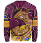 Brisbane Broncos Naidoc Week Custom Sweatshirt - Brisbane Broncos For Our Elders Aboriginal Inspired Sweatshirt