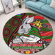 South Sydney Rabbitohs Custom Round Rug - Bunnies For Our Elders Hoodie Round Rug