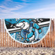 Sutherland and Cronulla Naidoc Week Custom Beach Blanket - Sutherland and Cronulla Naidoc Week For Our Elders Dot Art Sharks Go Sharkies Beach Blanket
