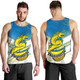 Parramatta Eels Sport Men's Tank Top - Parramatta Eels Mascot With Australia Flag