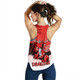 Illawarra and St George Sport Women's Racerback Tank - Dragons Mascot With Australia Flag