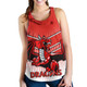 Illawarra and St George Sport Women's Racerback Tank - Dragons Mascot With Australia Flag