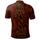 Australia Aboriginal Inspired Polo Shirt - Goanna Aboriginal Art Polo Shirt