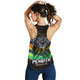 Penrith City Women's Racerback Tank - Panthers Mascot With Australia Flag