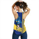 Parramatta Eels Sport Women's Racerback Tank - Parramatta Eels Mascot Quater Style