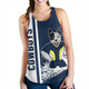 North Queensland Cowboys Women's Racerback Tank - North Queensland Cowboys Mascot Quater Style