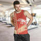 Redcliffe Dolphins Men's Tank Top - Redcliffe Dolphins Mascot Quater Style