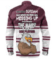 Manly Warringah Sea Eagles Mother's Day Long Sleeve Shirt - Screaming Mom and Crazy Fan