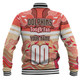 Redcliffe Dolphins Custom Baseball Jacket - Redcliffe Dolphins For Life With Aboriginal Style Baseball Jacket