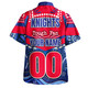 Newcastle Knights Custom Hawaiian Shirt - Knights For Life With Aboriginal Style Hawaiian Shirt