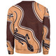 Australia Aboriginal Inspired Sweatshirt - Aboriginal Lizard Art Sweatshirt