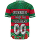 Souths Custom Baseball Shirt - Bunnies For Life With Aboriginal Style Baseball Shirt