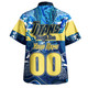 Gold Coast Titans Custom Hawaiian Shirt - Gold Coast Titans For Life With Aboriginal Style Hawaiian Shirt