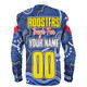 Sydney Roosters Custom Long Sleeve Shirt - Sydney Roosters For Life With Aboriginal Style Long Sleeve Shirt