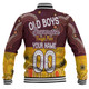 Brisbane Broncos Custom Baseball Jacket - Old Boys Bronxnation With Aboriginal Style Baseball Jacket
