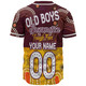 Brisbane Broncos Custom Baseball Shirt - Old Boys Bronxnation With Aboriginal Style Baseball Shirt