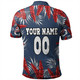 Sydney Roosters Custom Polo Shirt - Tropical Patterns Sydney Roosters Polo Shirt