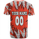 St. George Illawarra Dragons Custom T-Shirt - Tropical Patterns St. George Illawarra Dragons T-Shirt