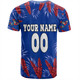 Newcastle Knights Custom T-Shirt - Tropical Patterns Knights T-Shirt