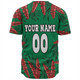 South Sydney Rabbitohs Baseball Shirt - Tropical Patterns Bunnies Baseball Shirt