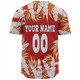 Redcliffe Dolphins Custom Baseball Shirt - Tropical Patterns Redcliffe Dolphins Baseball Shirt