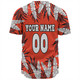 St. George Illawarra Dragons Custom Baseball Shirt - Tropical Patterns St. George Illawarra Dragons Baseball Shirt