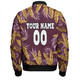 Brisbane Broncos Custom Bomber Jacket - Tropical Patterns Brisbane Broncos Bomber Jacket