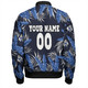 Canterbury-Bankstown Bulldogs Custom Bomber Jacket - Tropical Patterns Bulldogs Bomber Jacket