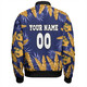 Parramatta Eels Custom Bomber Jacket - Tropical Patterns Parramatta Eels Bomber Jacket