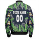 Canberra Raiders Custom Bomber Jacket - Tropical Patterns Canberra Raiders Bomber Jacket