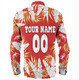 Redcliffe Dolphins Custom Long Sleeve Shirt - Tropical Patterns Redcliffe Dolphins Long Sleeve Shirt