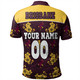 Brisbane Broncos Custom Polo Shirt - Brisbane Broncos With Maori Patterns Polo Shirt