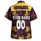 Brisbane Broncos Custom Hawaiian Shirt - Brisbane Broncos With Maori Patterns Hawaiian Shirt