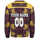 Brisbane Broncos Custom Sweatshirt - Brisbane Broncos With Maori Patterns Sweatshirt