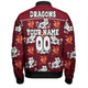 St. George Illawarra Dragons Custom Bomber Jacket - St. George Illawarra Dragons With Maori Patterns Bomber Jacket