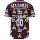 Manly Warringah Sea Eagles Baseball Shirt - Manly Warringah Sea Eagles With Maori Patterns Baseball Shirt