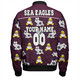 Manly Warringah Sea Eagles Bomber Jacket - Manly Warringah Sea Eagles With Maori Patterns Bomber Jacket