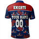 Newcastle Knights Custom Polo Shirt - Knights With Maori Patterns Polo Shirt