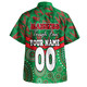 South Sydney Rabbitohs Hawaiian Shirt - Tropical Patterns And Dot Painting Eat Sleep Rugby Repeat