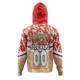 Redcliffe Dolphins Hoodie - Tropical Patterns And Dot Painting Eat Sleep Rugby Repeat