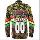 Penrith Panthers Long Sleeve Shirt - Tropical Patterns And Dot Painting Eat Sleep Rugby Repeat