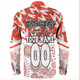 St. George Illawarra Dragons Long Sleeve Shirt - Tropical Patterns And Dot Painting Eat Sleep Repeat