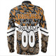 Wests Tigers Long Sleeve Shirt - Tropical Patterns And Dot Painting Eat Sleep Rugby Repeat